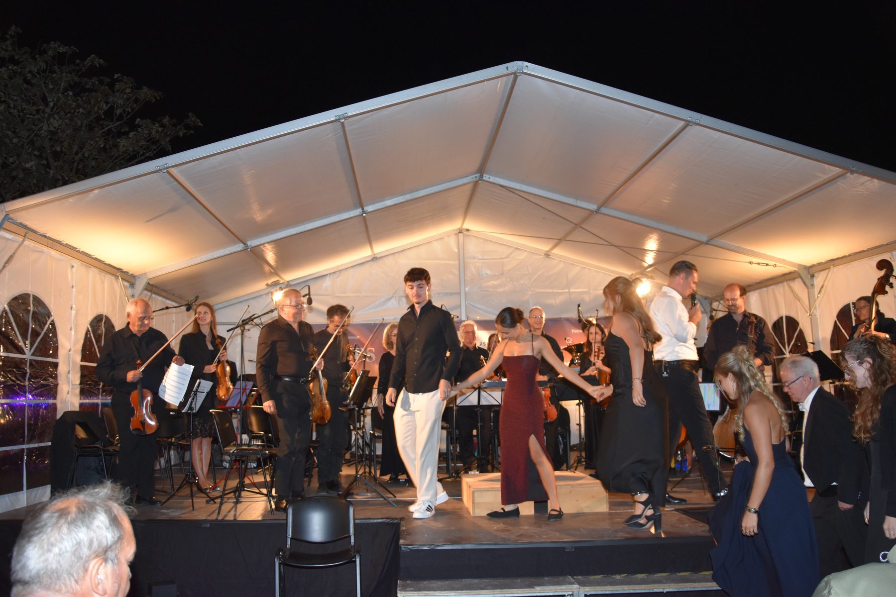 Solist:innen und Orchester am Ende des Abends. Foto: Johanna Mächler, March-Anzeiger