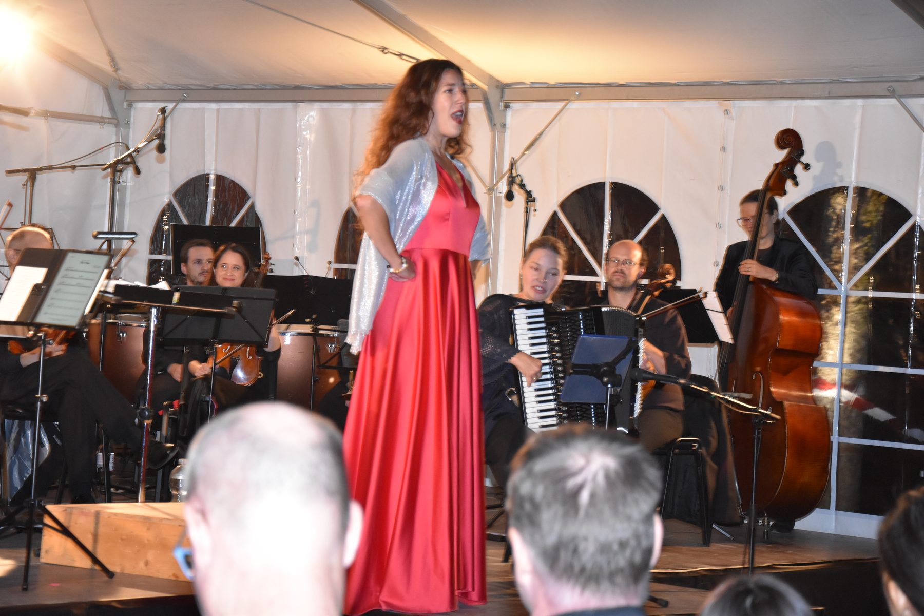 Jelena Dojčinović auf der Open-Air-Bühne. Foto: Johanna Mächler, March-Anzeiger
